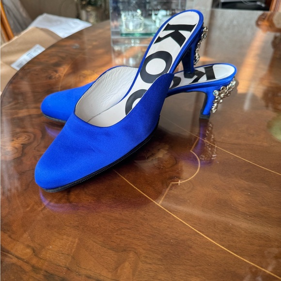 Koche women’s mules shoes Jeweled small heel a 40.0 USA Sz 10.0 - Picture 4 of 16